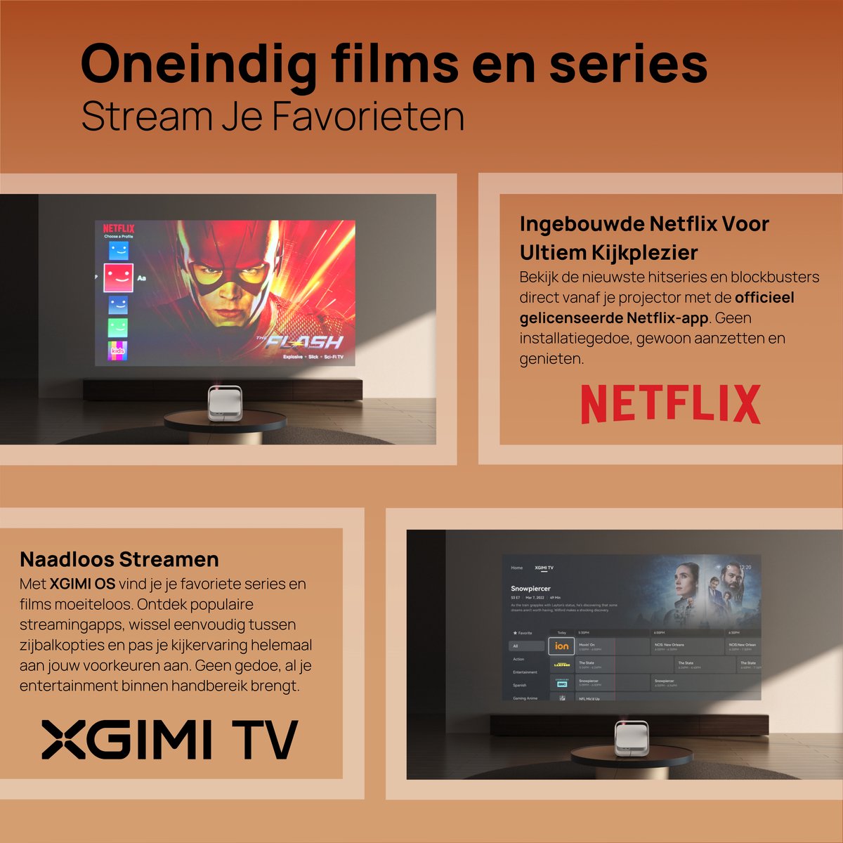 XGIMI Elfin Flip Smart-projector 1080P FHD