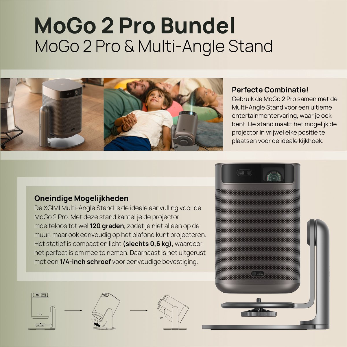 Wat vinden we goed aan de XGIMI MoGo 2 Pro Projector Met Standaard