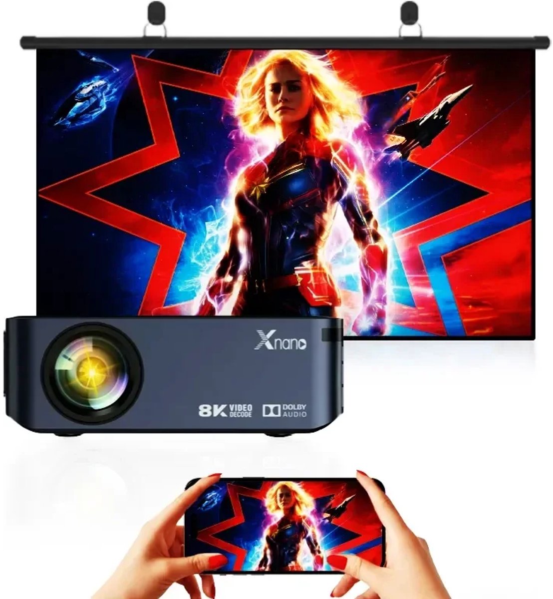 Xnano X1 UHD LED Projector Full HD 1920x1080P