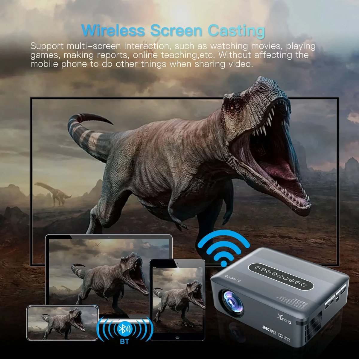 Xnano X1 UHD LED Projector Full HD 1920x1080P