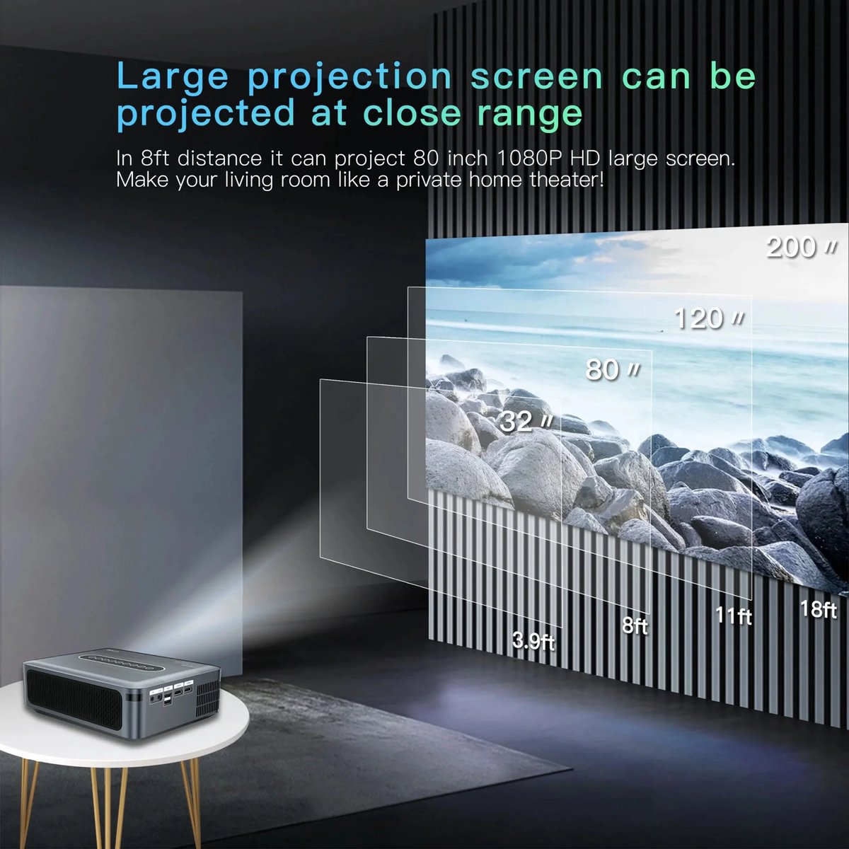 Xnano X1 UHD LED Projector Full HD 1920x1080P