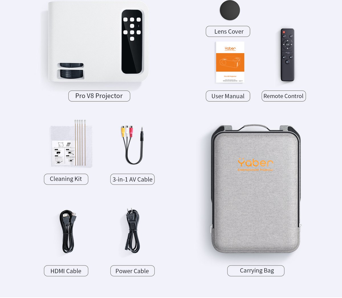 Yaber 4K Mini Beamer Wifi Bluetooth 5.0