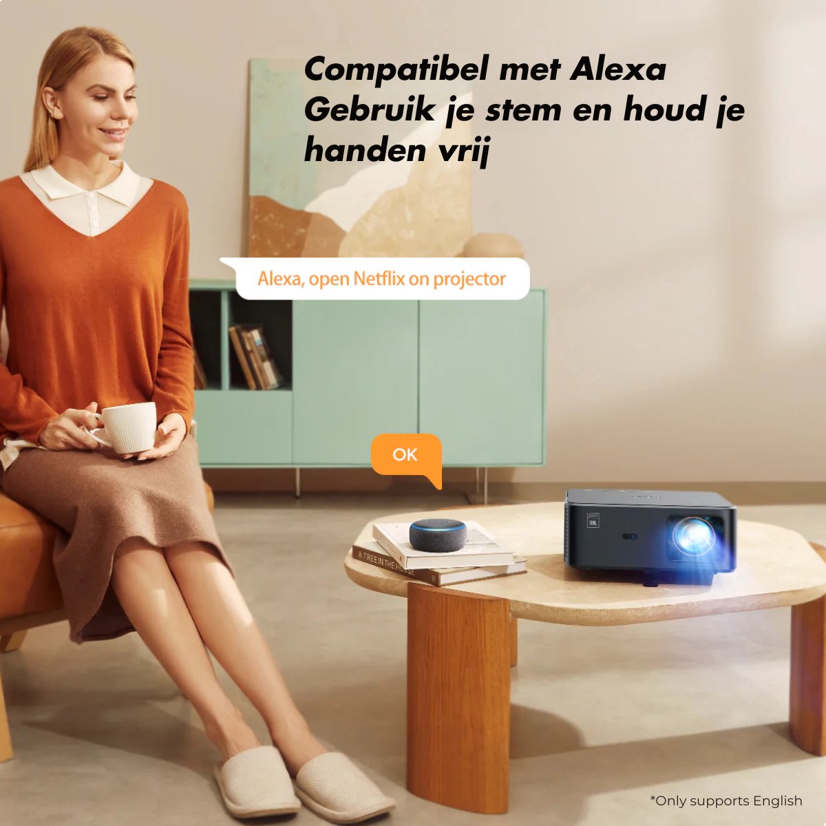 Yaber K2S 1080P FHD Beamer Zwart