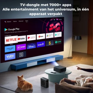 Yaber K2S PRO Beamer Zwart 1080P FHD 1000 ANSI Lumens