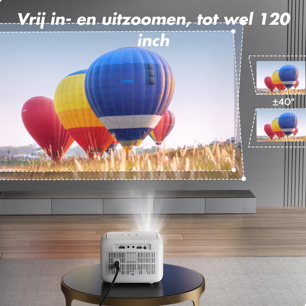 YABER L1 Ultra Mini LED Beamer Projector 1080P
