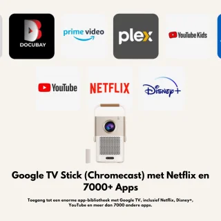 Yaber T2 Plus 1080P FHD Mini Beamer met JBL Audio