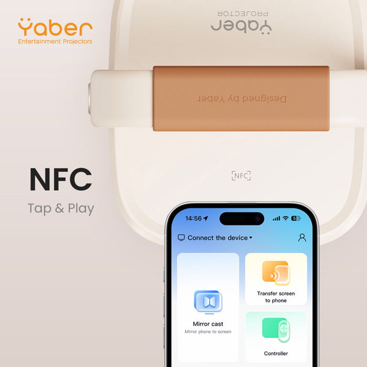 Yaber T2 Plus 1080P FHD Mini Beamer met JBL Audio