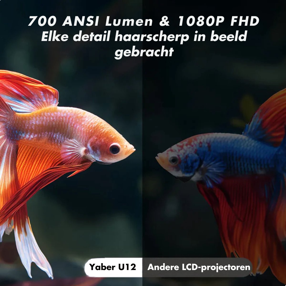 Yaber U12 Projector 1080P FHD Zwart