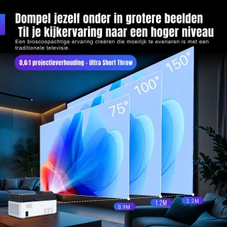 Yemtech Draagbare 1080P LCD Projector