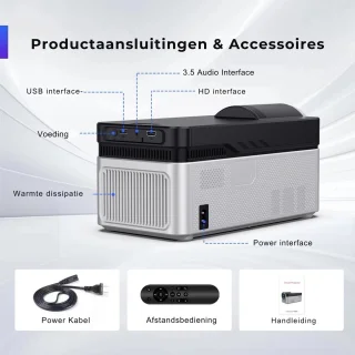 Yemtech Draagbare 1080P LCD Projector