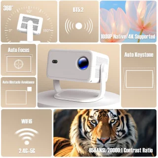 Yemtech Mini Beamer Android 11 Full HD 1080p