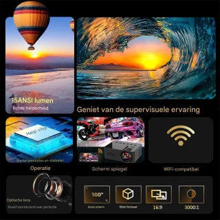 YT100 Mini Beamer - Draagbare projector - Wit