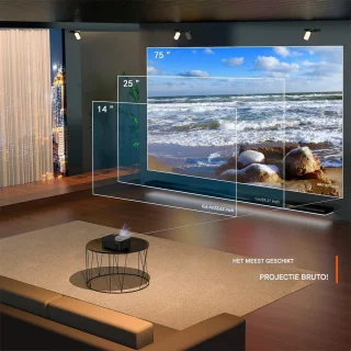 YT100 Mini Beamer - Draagbare projector - Wit