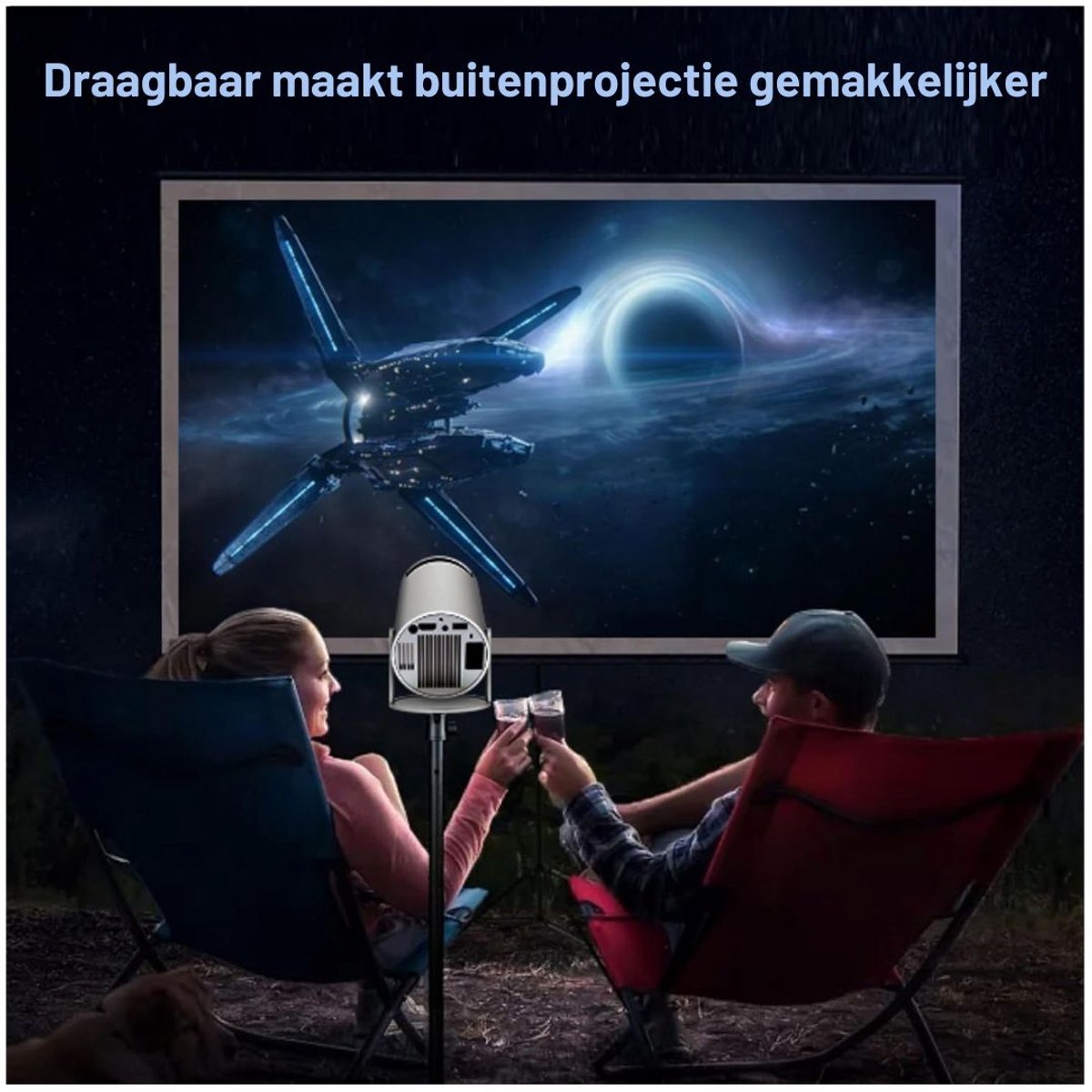Zavira Mini Beamer Projector Wit