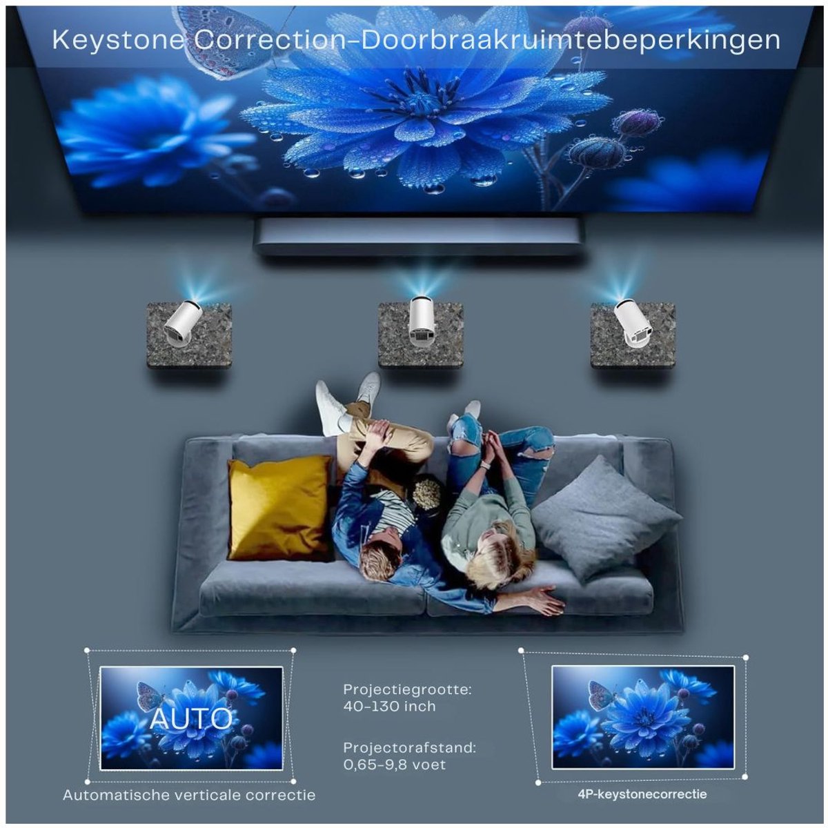Zavira Mini Beamer Projector Wit