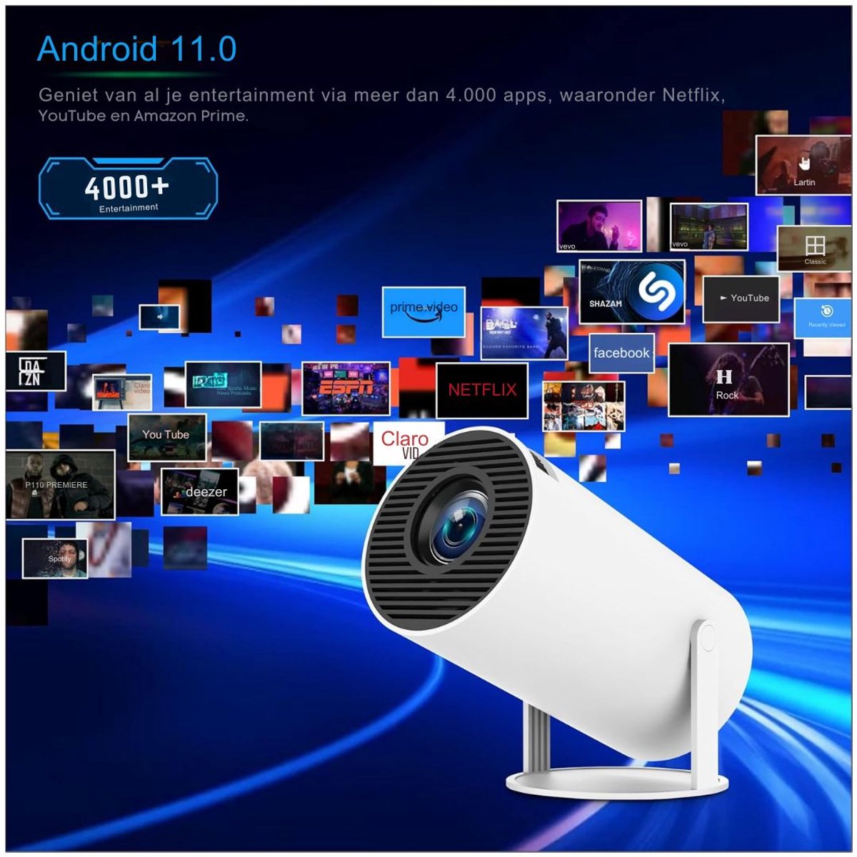 Zavira Mini Beamer Projector Wit