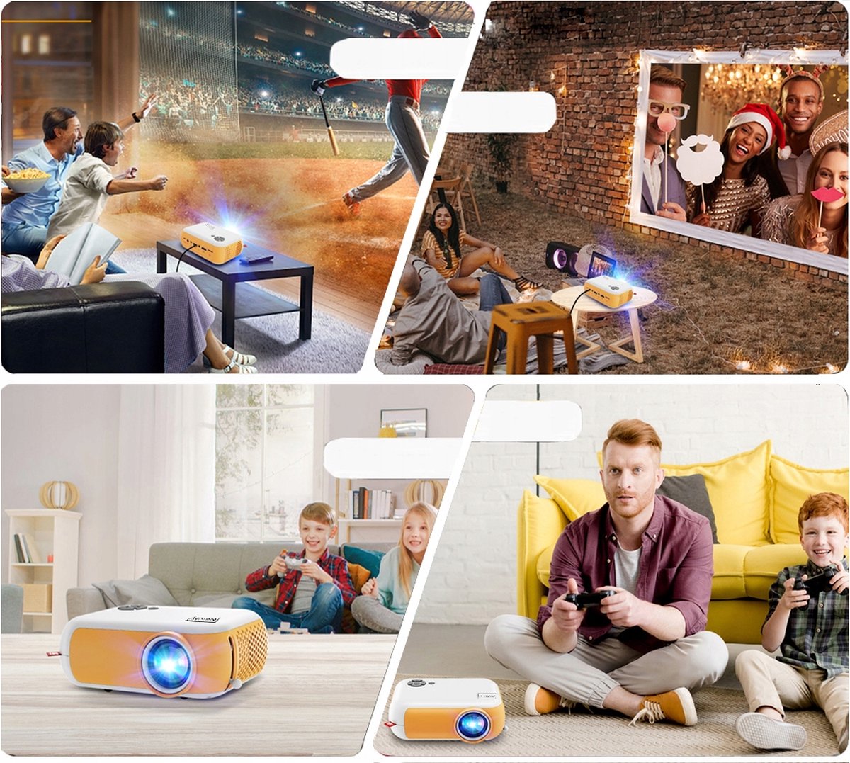 Zenwire A10 Mini Beamer Geel Full HD 1920x1080p