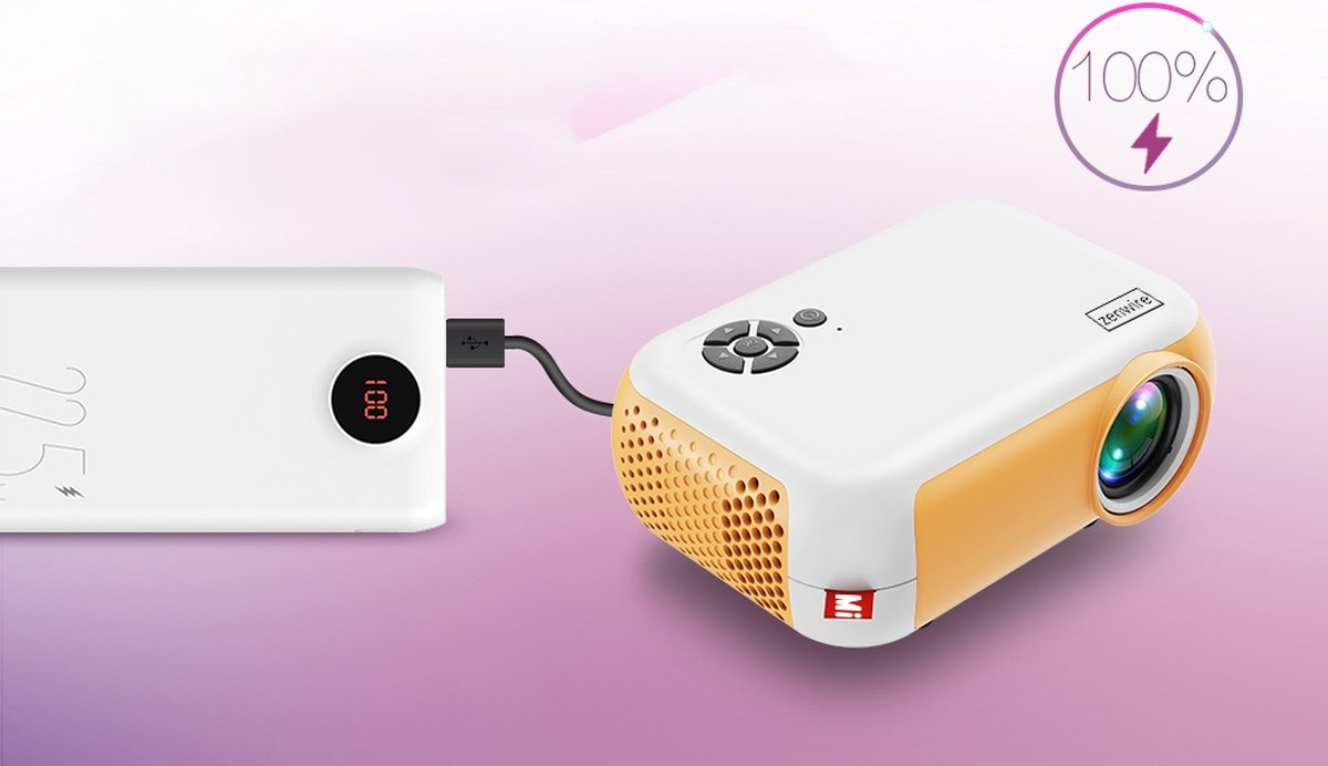 Zenwire A10 Mini Beamer Geel Full HD 1920x1080p