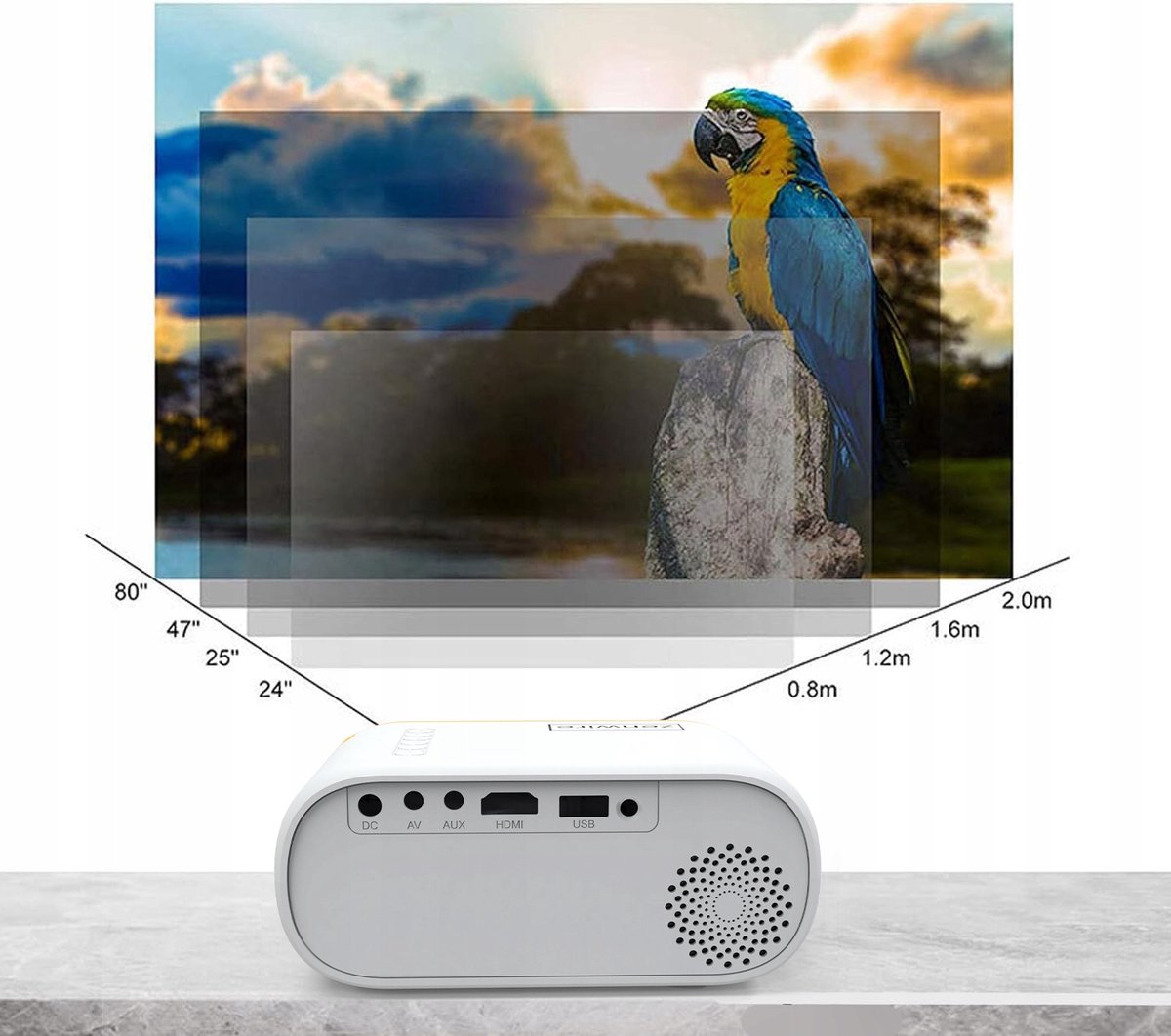 Zenwire D300 Mini Beamer Full HD 1920x1080p