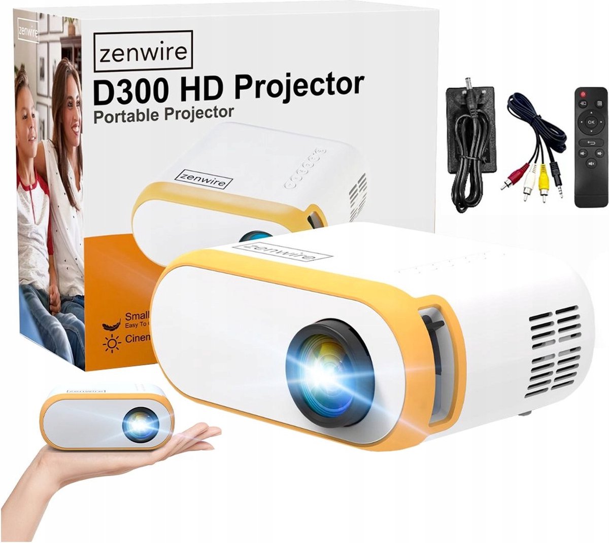 Zenwire D300 Mini Beamer Full HD 1920x1080p