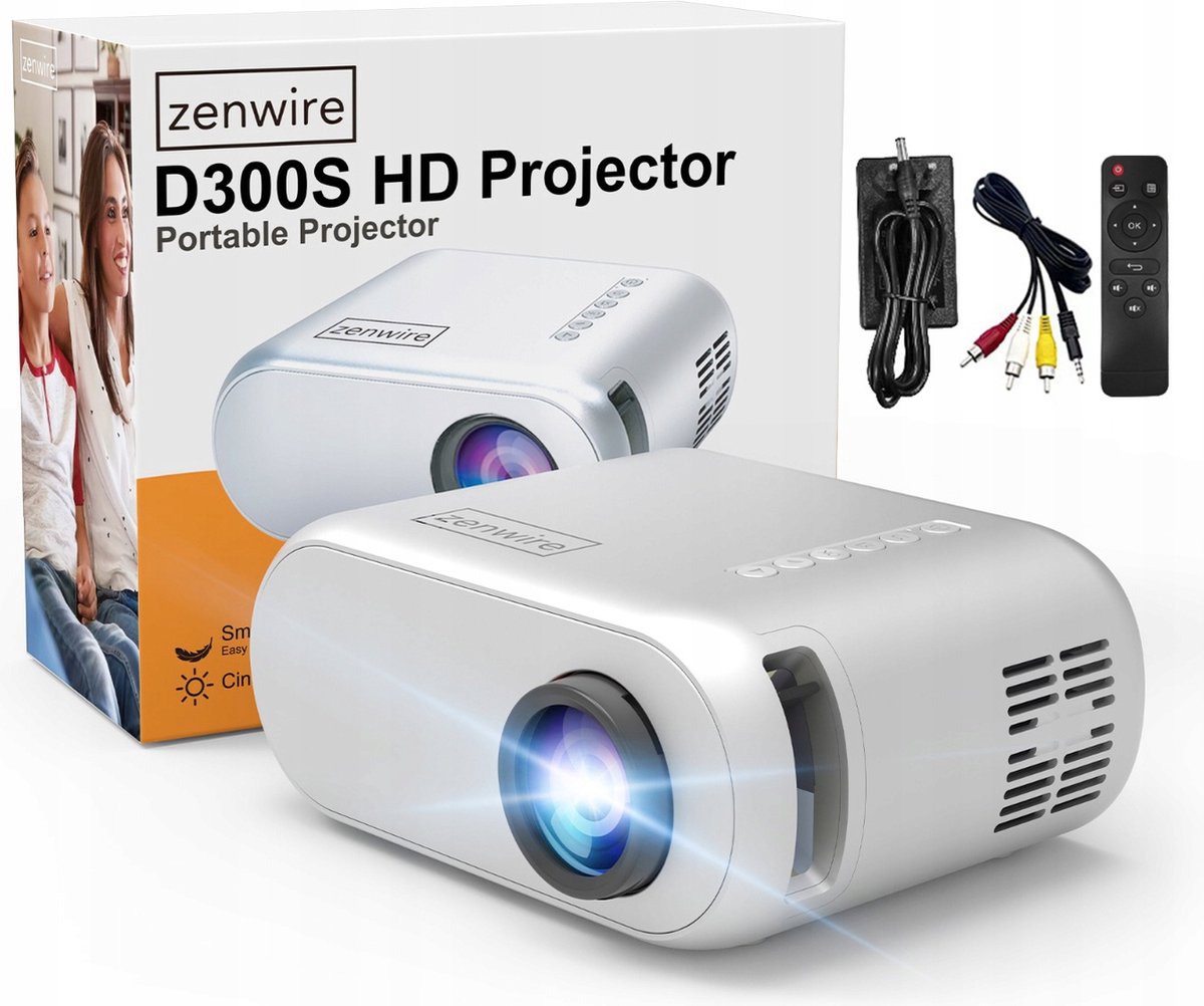 Zenwire D300S Mini Beamer Full HD 1280x720p