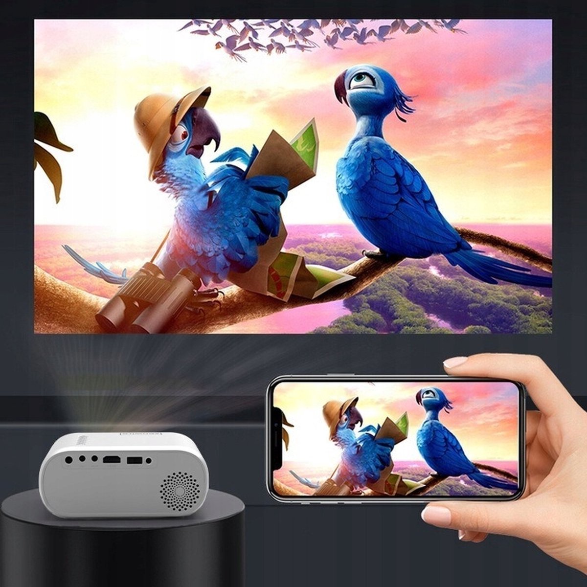 Zenwire D300S Mini Beamer Full HD 1280x720p