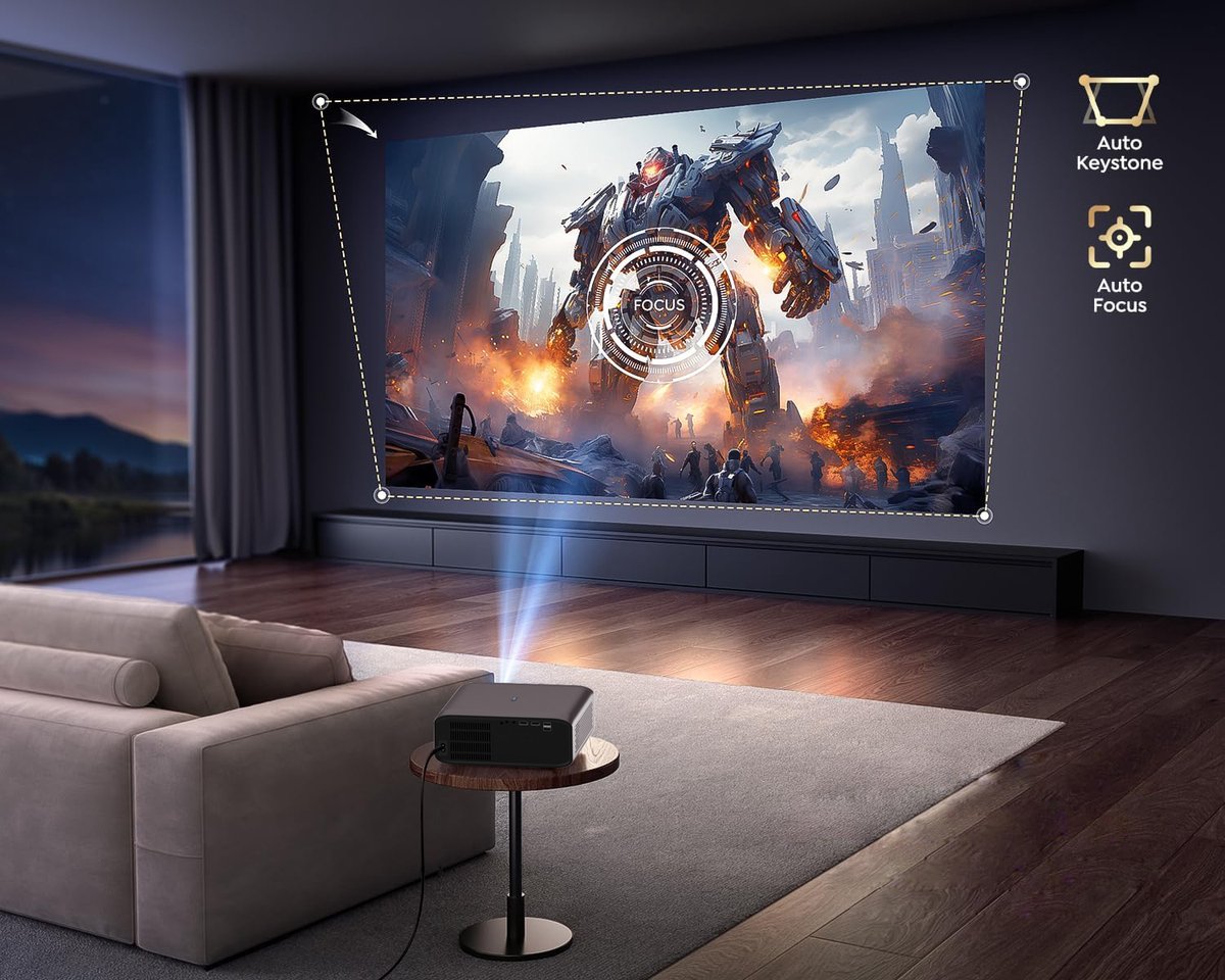 Zenwire E510H Draagbare Mini Projector met Android TV 11 Full HD 1920x1080p