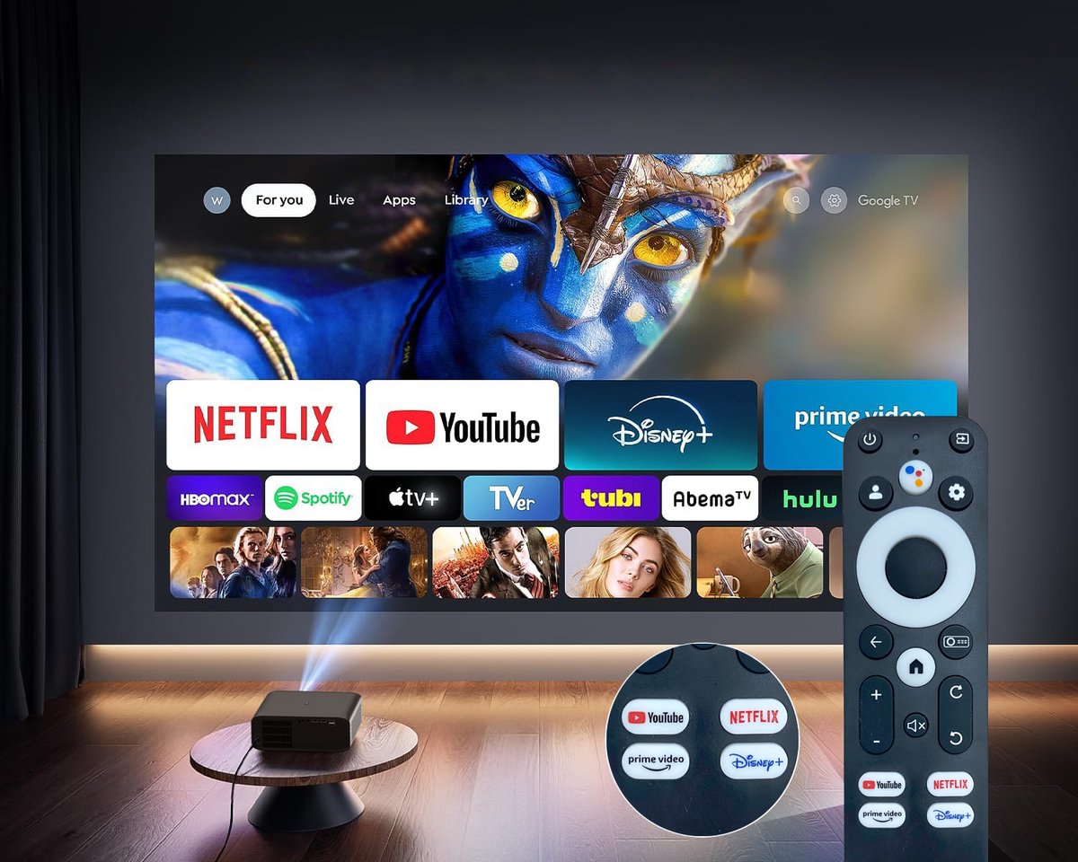 Zenwire E510H Draagbare Mini Projector met Android TV 11 Full HD 1920x1080p