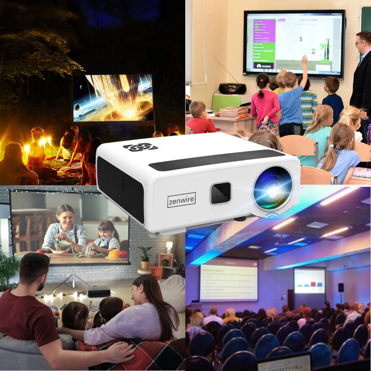 Zenwire E660H Android Full HD 4K Mini Beamer