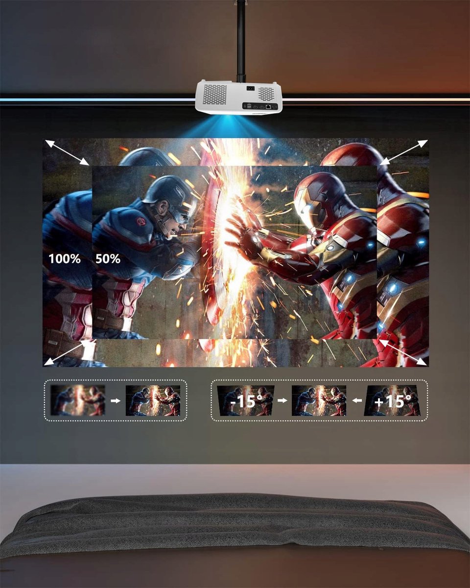 Zenwire E660H Android Full HD 4K Mini Beamer