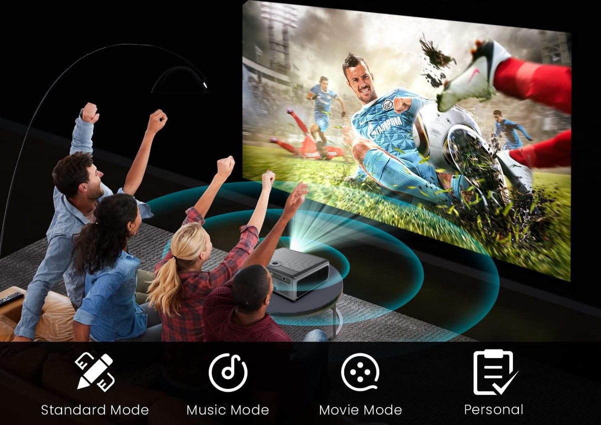 Zenwire E690H Beamer - Full HD 1080p Projector met Android TV 11