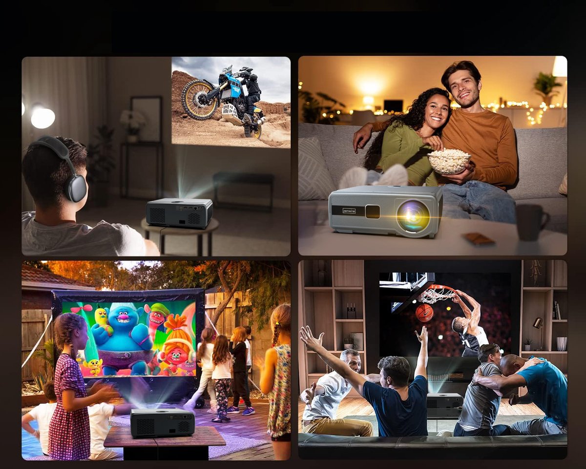 Zenwire E690H Beamer - Full HD 1080p Projector met Android TV 11