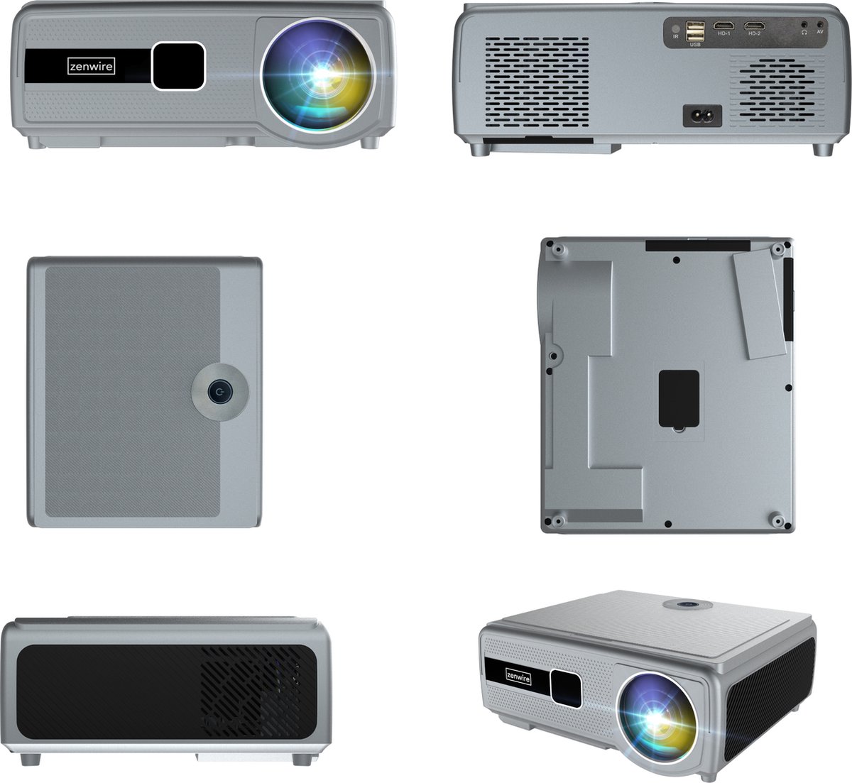Zenwire E690H Beamer - Full HD 1080p Projector met Android TV 11