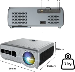 Zenwire E690H Beamer - Full HD 1080p Projector met Android TV 11
