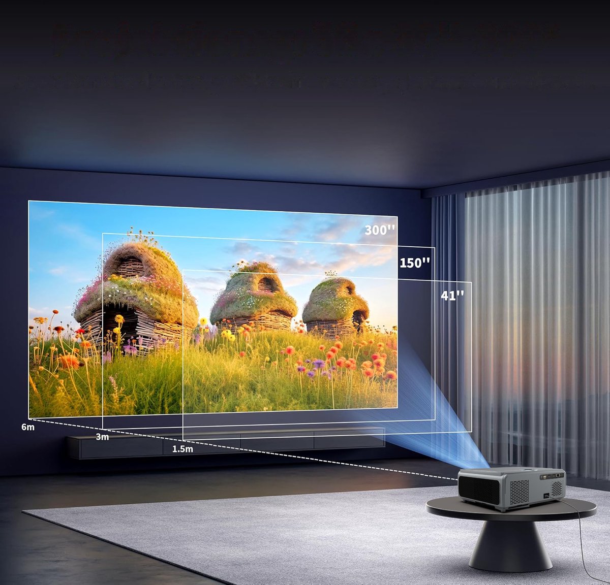 Zenwire E690H Beamer - Full HD 1080p Projector met Android TV 11
