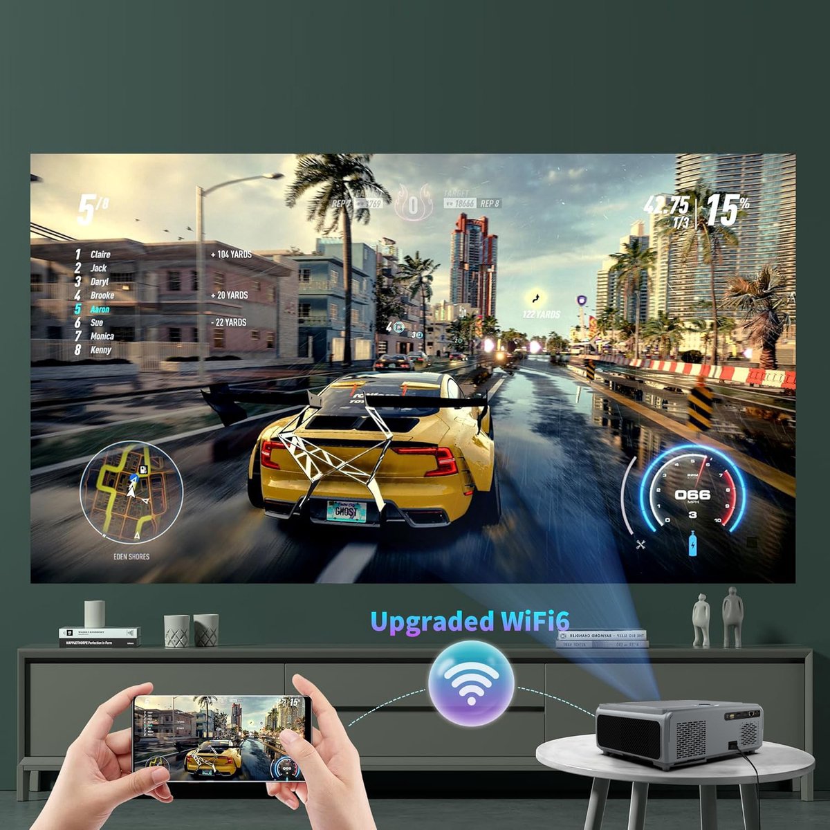 Zenwire E690H Beamer - Full HD 1080p Projector met Android TV 11