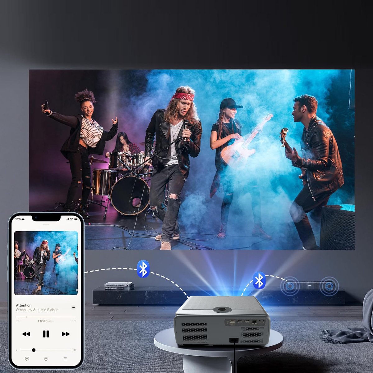 Zenwire E690H Beamer - Full HD 1080p Projector met Android TV 11
