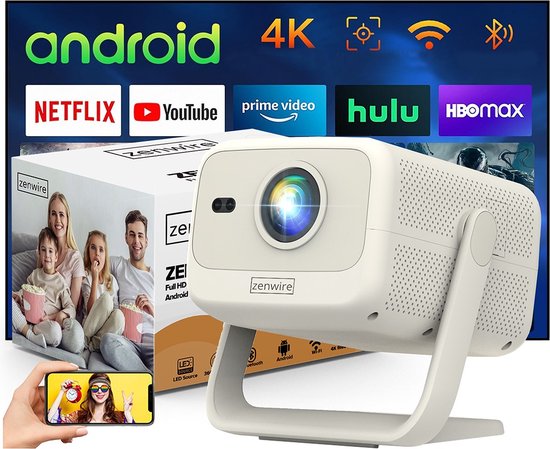 Zenwire H8 Mini LED Beamer 12000 Lumen 1080p Full HD