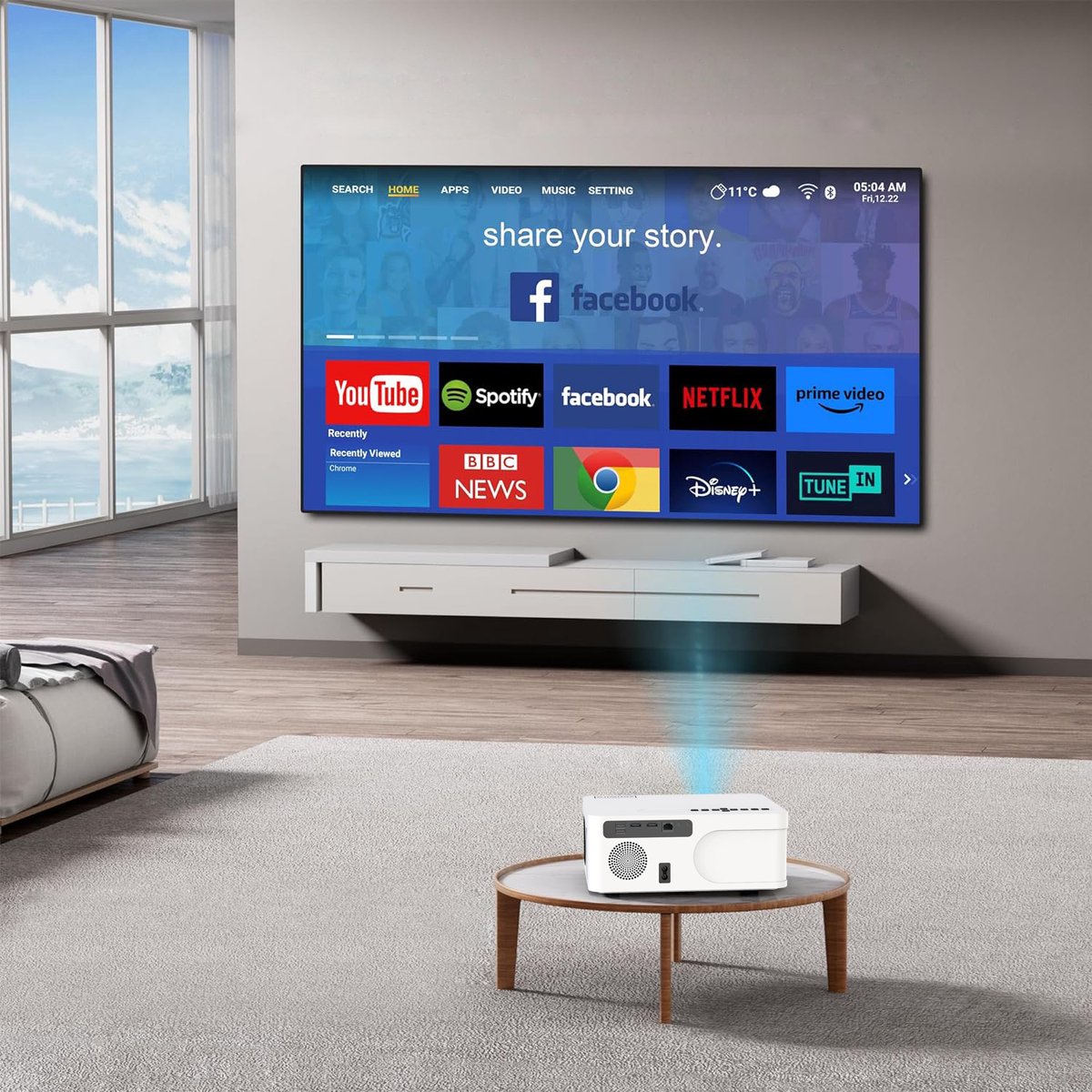 Zenwire Mini Beamer e601h WiFi Android Full HD 4K