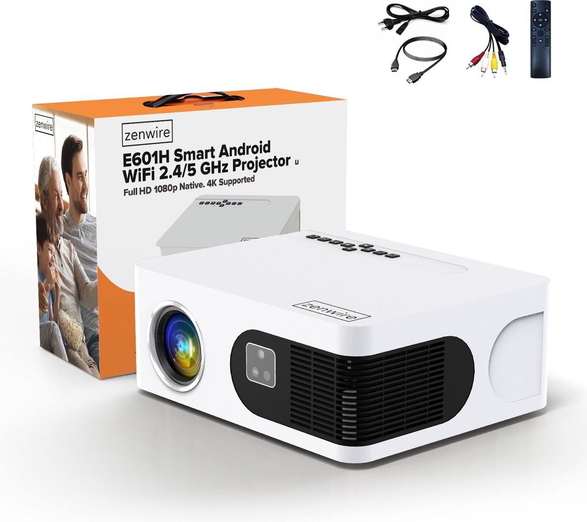 Zenwire Mini Beamer e601h WiFi Android Full HD 4K
