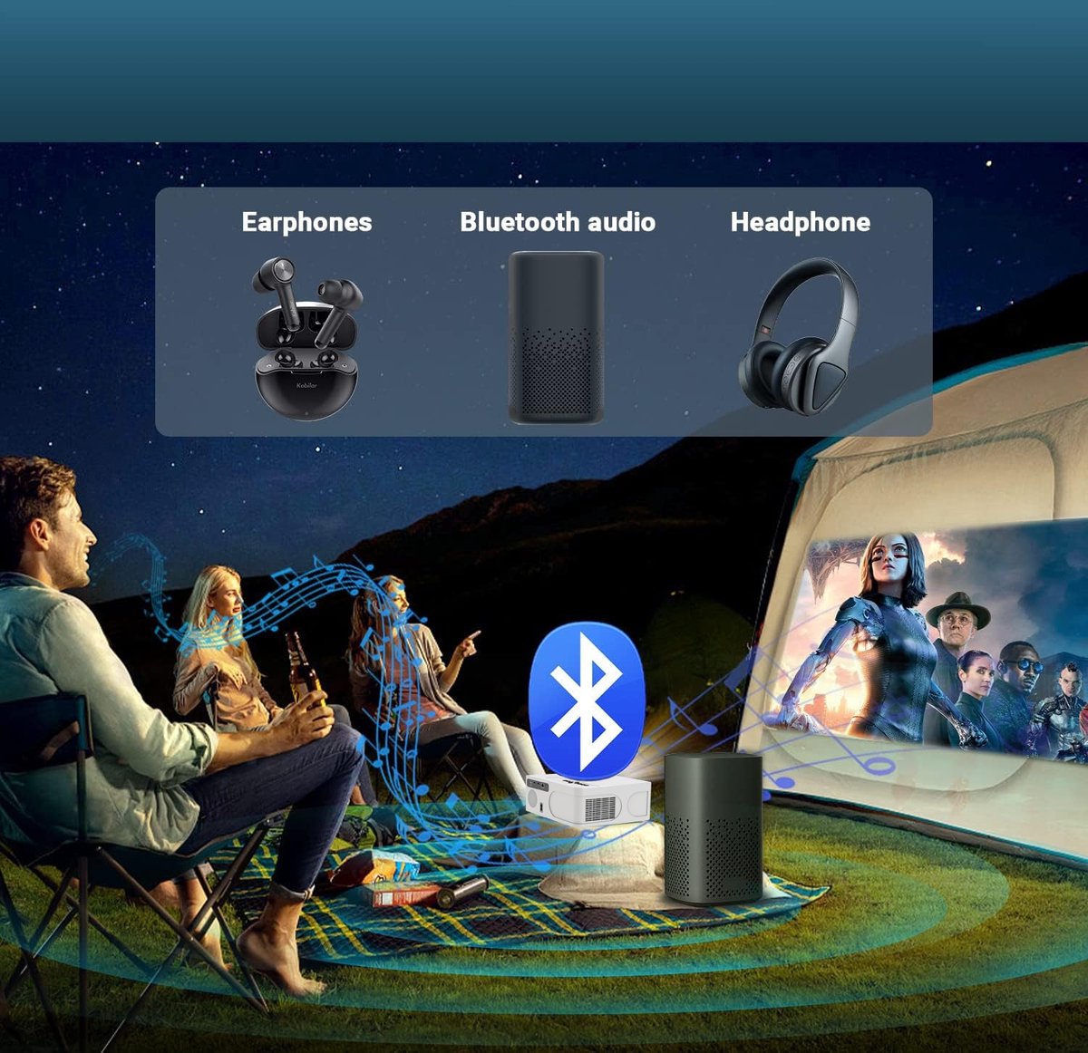 Zenwire Mini Beamer e601h WiFi Android Full HD 4K