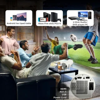 Zenwire R1 Mini Projector 360 HD Full HD Android 12 WiFi Bluetooth