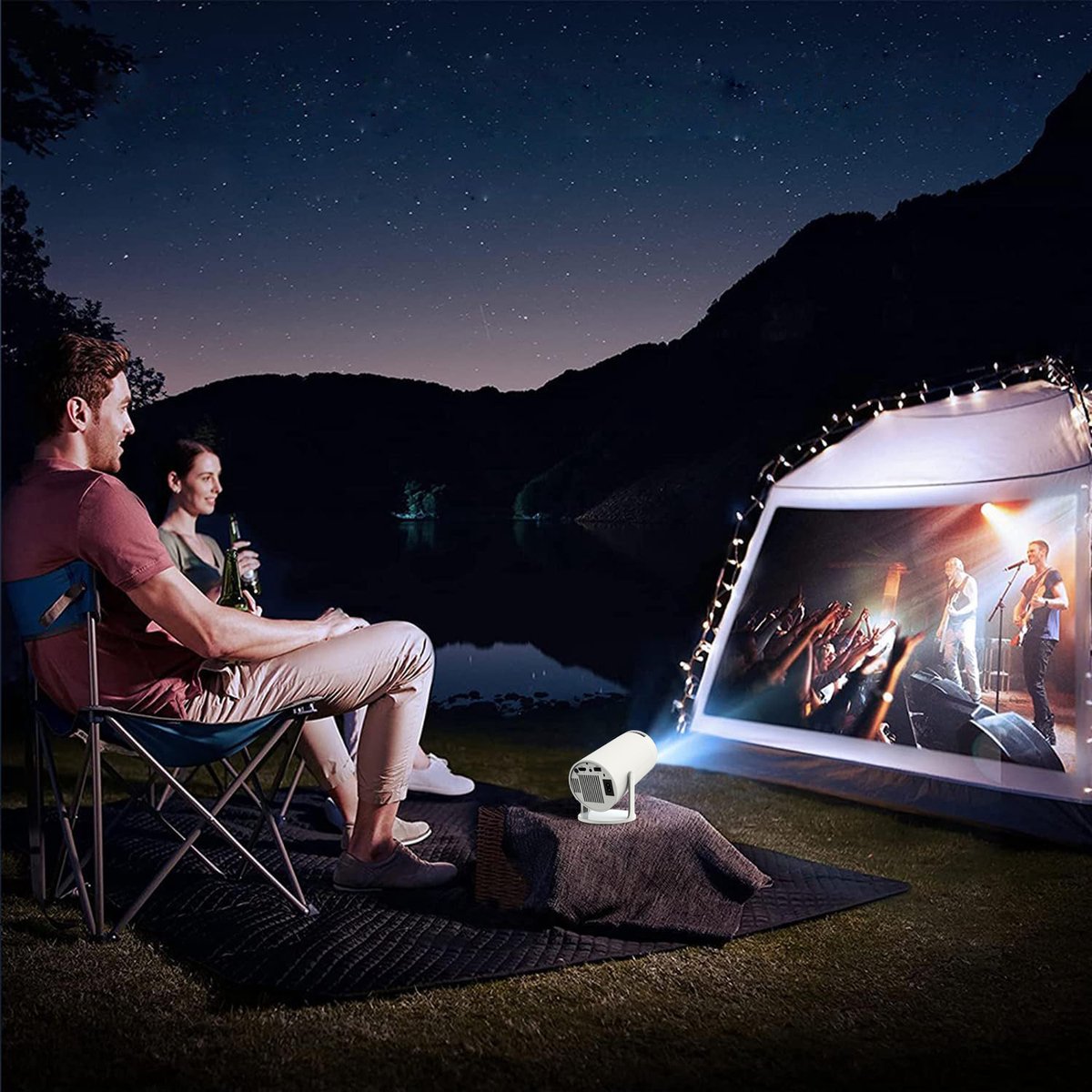 Zenwire R1 Mini Projector 360 HD Full HD Android 12 WiFi Bluetooth