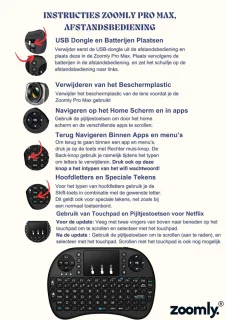 Zoomly Pro MAX Full HD 1080p Mini Beamer Zwart