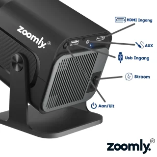 Zoomly Pro MAX Full HD 1080p Mini Beamer Zwart