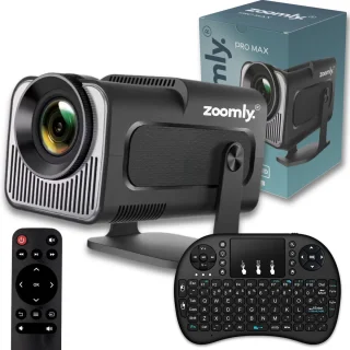 Zoomly Pro MAX Full HD 1080p Mini Beamer Zwart