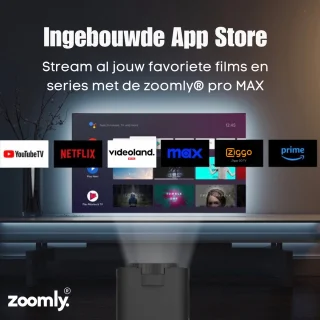 Zoomly Pro MAX Full HD 1080p Mini Beamer Zwart