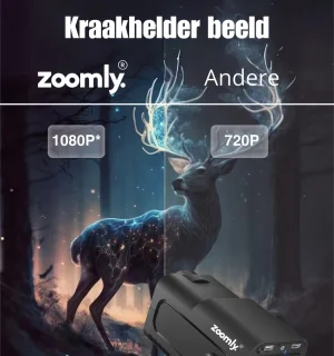 Zoomly Pro MAX Full HD 1080p Mini Beamer Zwart