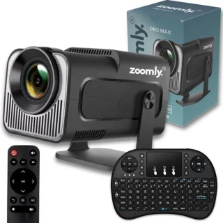 Zoomly Pro MAX Full HD 1080p Mini Beamer Zwart