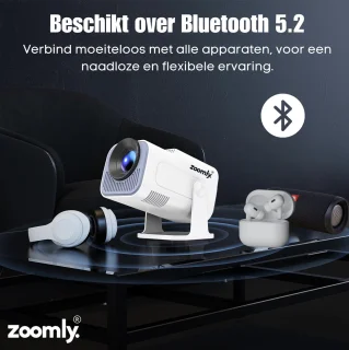 Zoomly Pro MAX Mini Beamer Full HD 1080p Wit